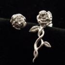 Unembellished roses pierce -silver 925-
