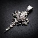 Unembellished roses pendant -silver925-