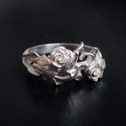 Unembellished roses ring -silver925-